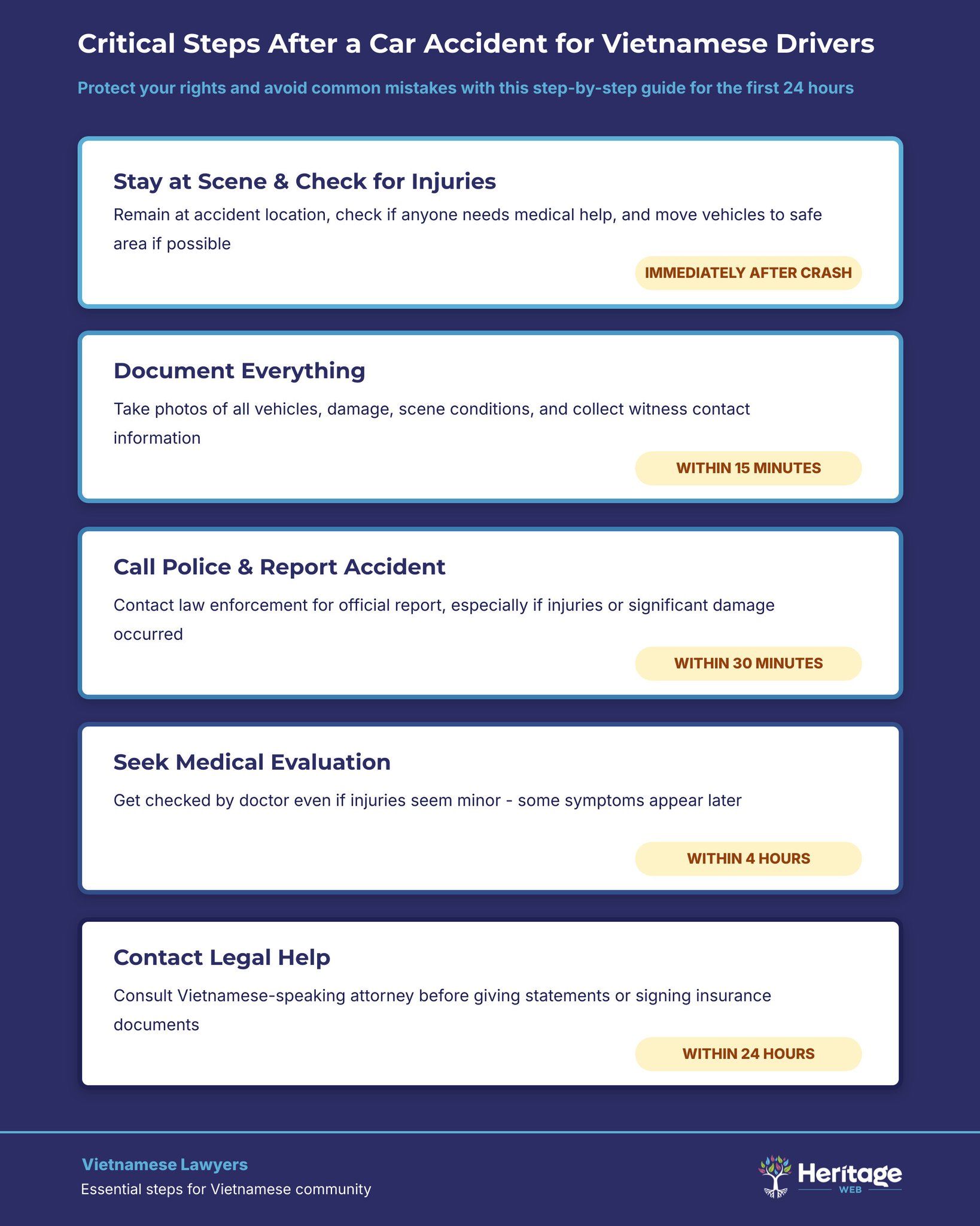 Critical Steps After a Car Accident for Vietnamese Drivers